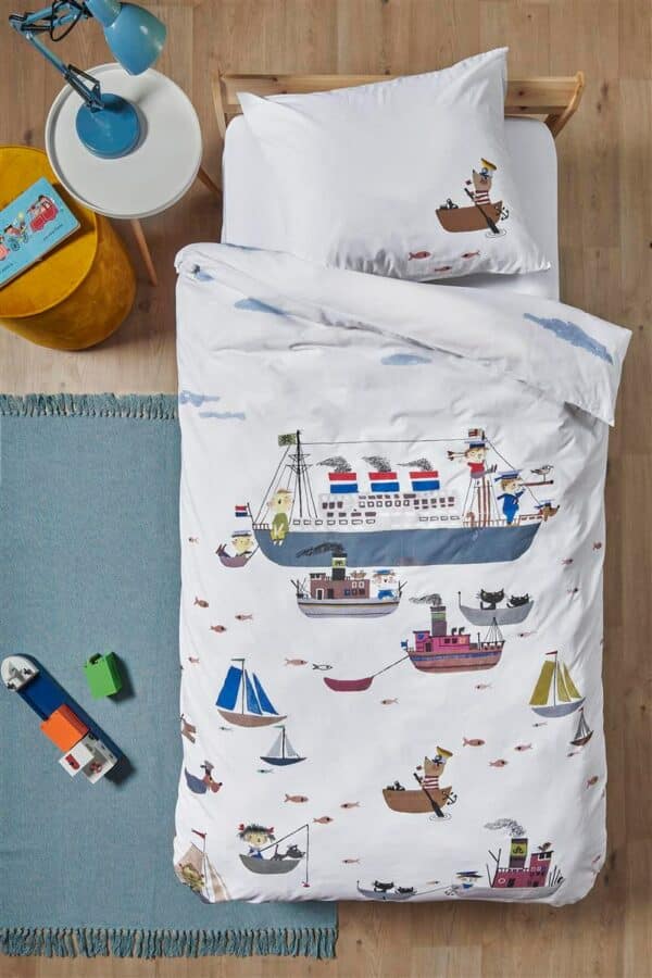 Beddinghouse x Fiep Amsterdam Kinderbettwäsche "Bootje Varen"