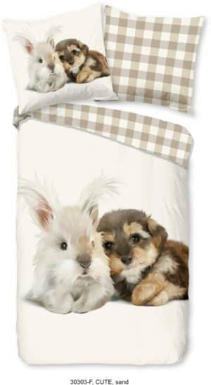 good morning Kinderbettwäsche "Cute Rabbit & Dog"