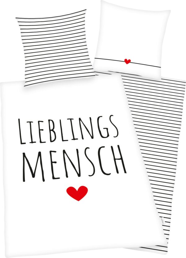 Herding Wendebettwäsche "Lieblingsmensch"