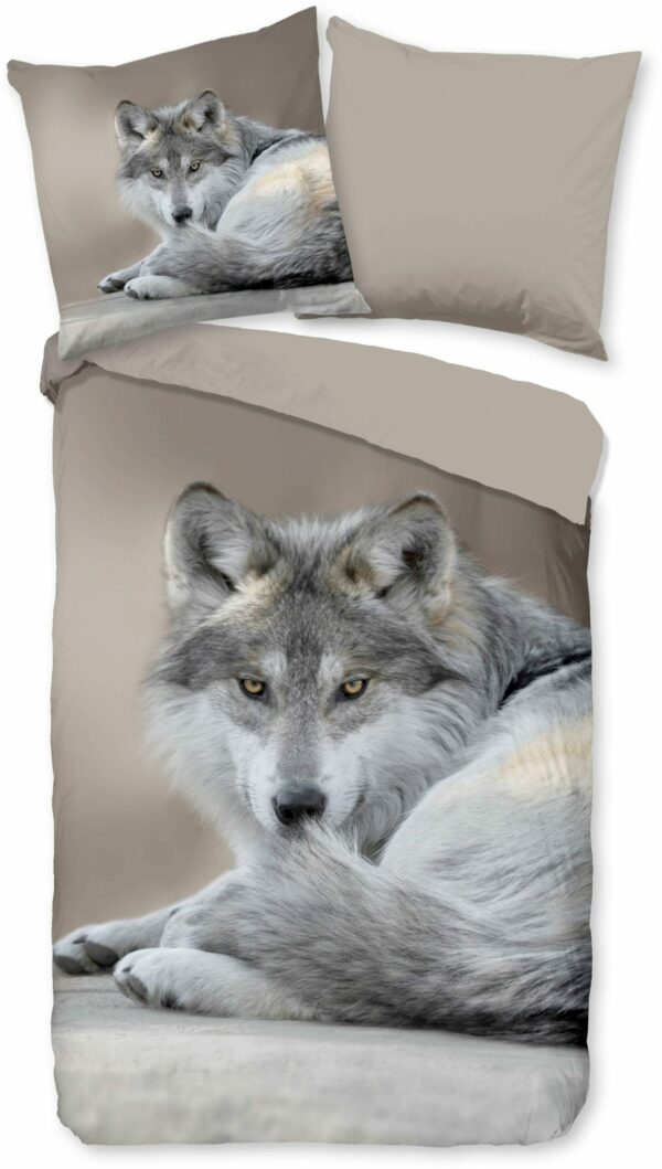 PURE luxury collection Wendebettwäsche "Sharp Wolf"