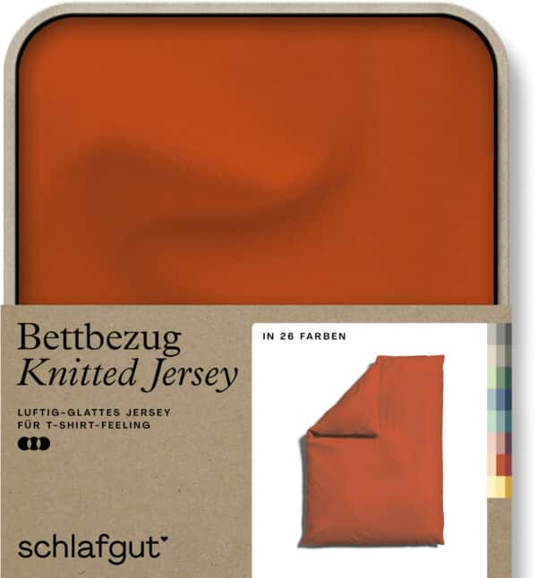 Schlafgut Bettbezug "Knitted Jersey uni